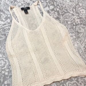 Women's Cream Knit Tank Top